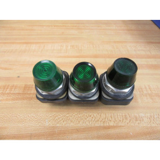 Allen Bradley 800T-P16G Green Pilot Light 800TP16G (Pack of 3) - Used
