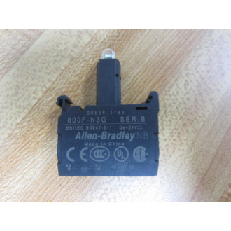 Allen Bradley 800F-N3G Green Light Module 800FN3G Series B 17mA - New No Box