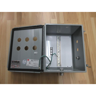 Hoffman A12108CH Junction Box 6x 30mm Push Button Holes - Used