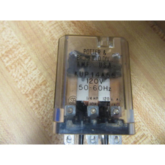 Potter & Brumfield KUP-14A55-120V AC Relay KUP-14A55-120VAC 14HP - Used