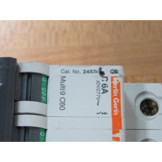 Merlin Gerin 24536 Square D Breaker 6A MG24536 Schneider Small Burn - Used