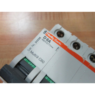 Merlin Gerin 24536 Square D Breaker 6A MG24536 Schneider WClips - Used