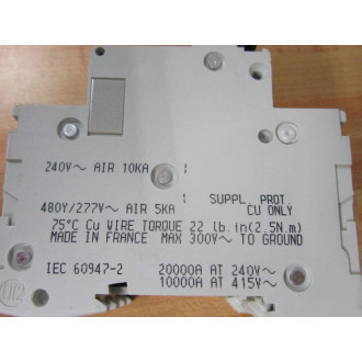 Merlin Gerin 24536 Square D Breaker 6A MG24536 Schneider Small Crack - Used