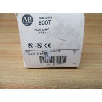 Allen Bradley 800T-P16 Pilot Light W Red Lens Cap 800T-P16R
