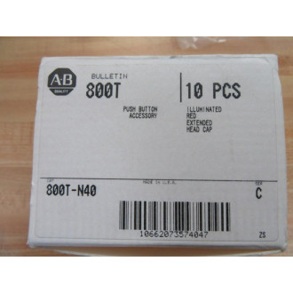 Allen Bradley 800T-N40 Lens Cap Red 800TN40 Series C (Pack of 10)