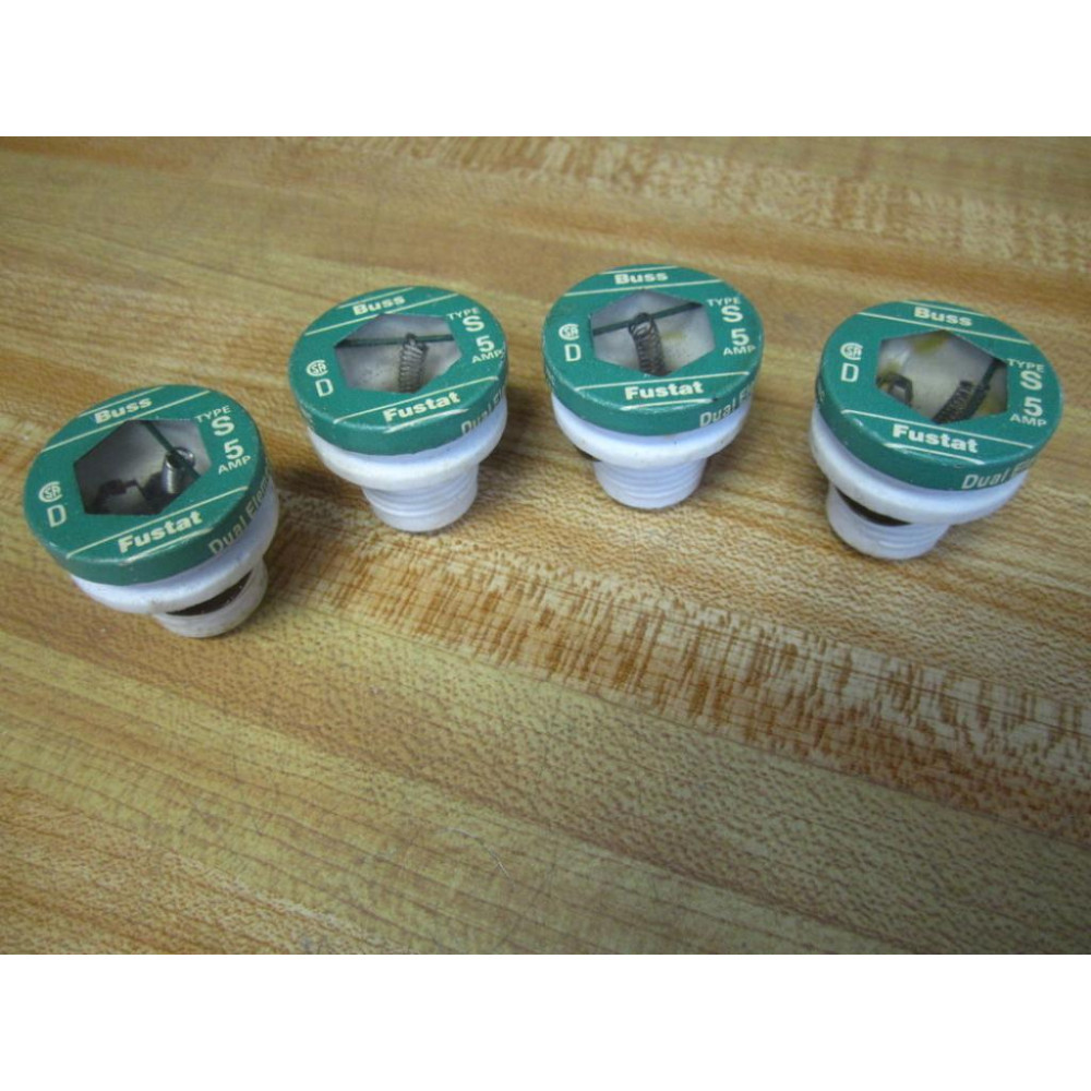 Buss S-5 Bussann Fustat Fuse S5 (Pack of 4) - New No Box