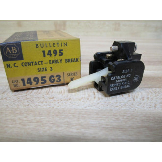 Allen Bradley 1495-G3 Auxiliary Contact 1495G3 Series K