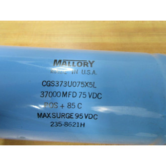 Mallory CGS373U075X5L Capacitor 37000 MFD 75VDC - New No Box