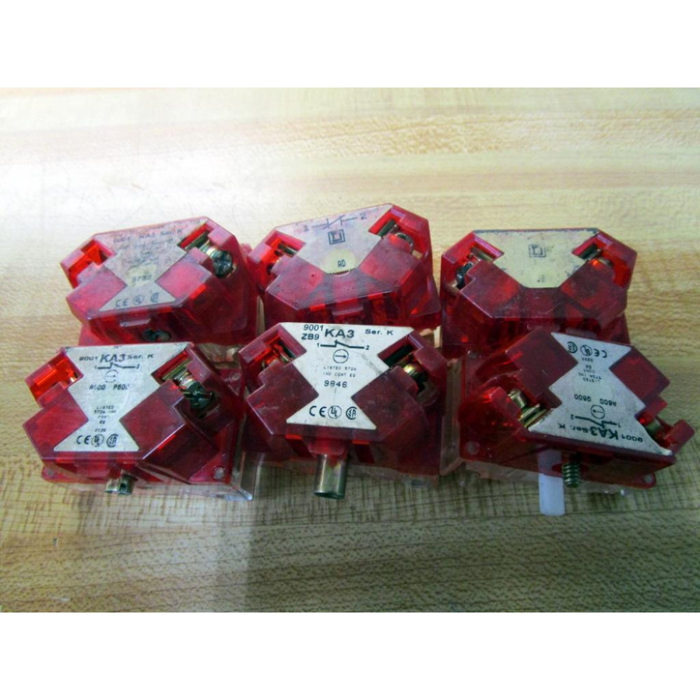 Square D 9001-KA3 Contact Block 88002 (Pack of 6) - Used