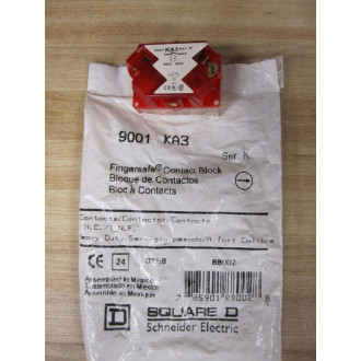 Square D 9001-KA3 Contact Block 88002 Red-Series K