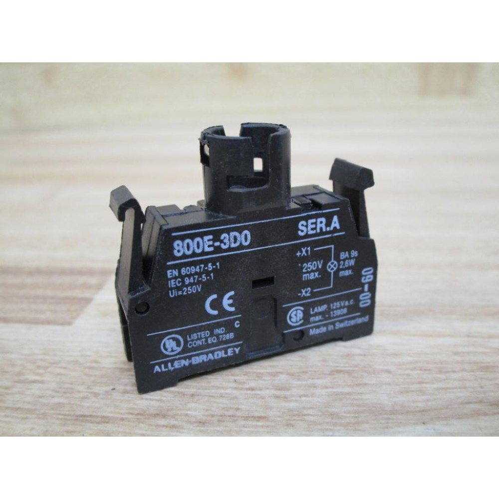 Allen Bradley 800E-3D0 Pilot Light Module 800E-3DO WO Bulb - New No Box