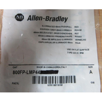 Allen Bradley 800FP-LMP44 Push-Pull 800FPLMP44