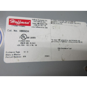 Hoffman A-806CH A806CH Jic Box 55400 - Used
