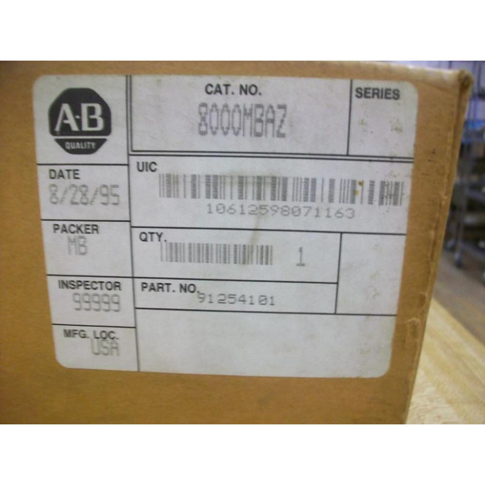 Allen Bradley 8000MBAZ Memory Module Bubble Panel