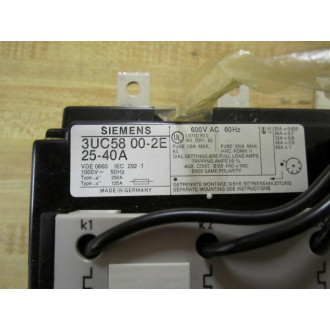 Siemens 3UC5800-2E Relay 3UC58002E