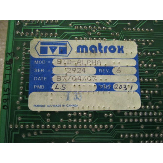 Matrox 159-C06-06 STD-Alpha Control Bd 159C0606