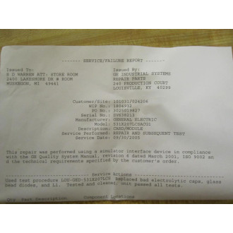 General Electric 531X207LCSACG1 Current Source By GE - Refurbished