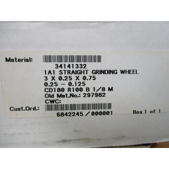 Radiac CD180R100B1 1A1 Grinding Wheel 34141332 (Pack of 3)