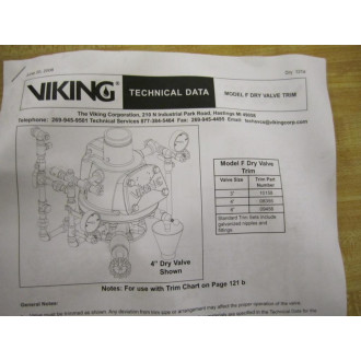 Viking 08395P 4" Dry Valve Conventional Trim