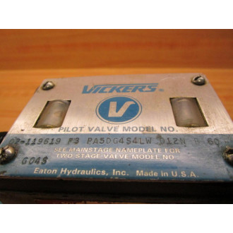 Vickers 02-119619 Pilot Valve 02119619 - Used