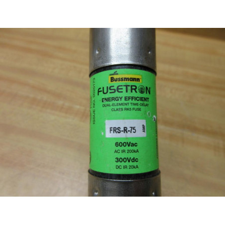 Buss FRS-R-75 Bussmann Fuse Cross Ref 6F237 Energy Efficient - New No Box