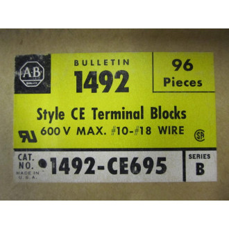 Allen Bradley 1492-CE695 Terminal Blocks Series B (Pack of 96)