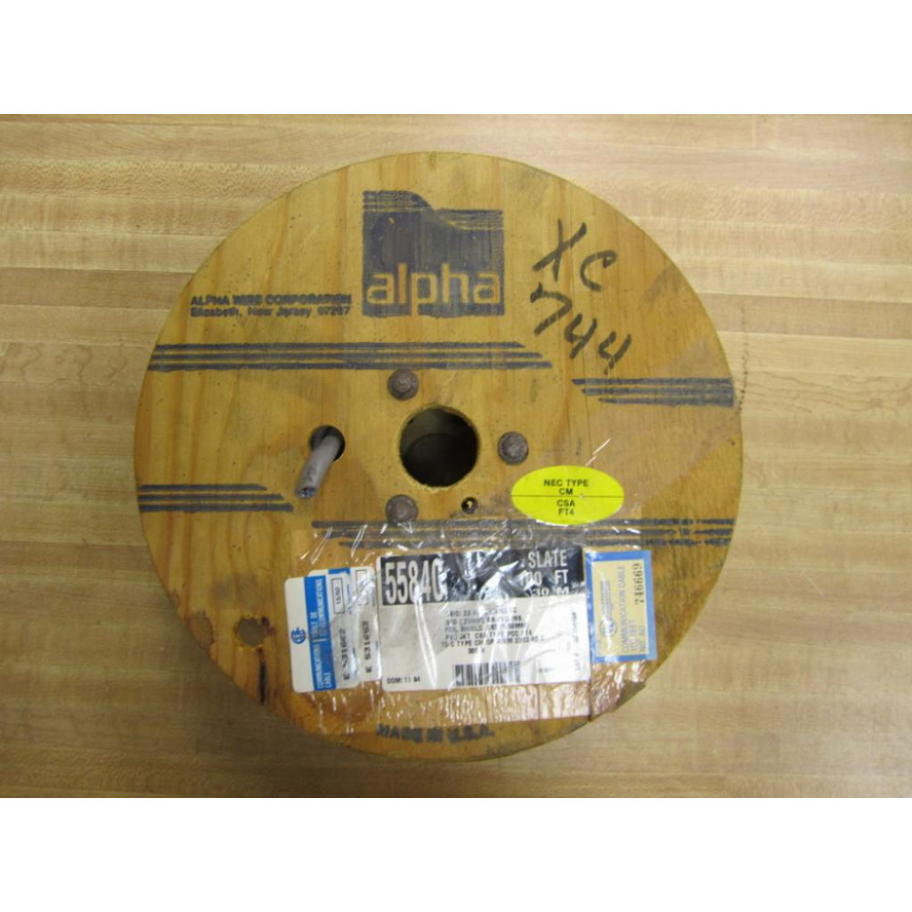 Alpha 5584C Slate 100 Foot Cable