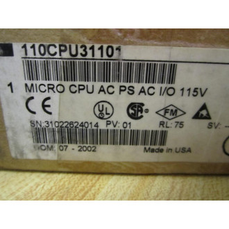 Modicon 110CPU31101 CPU Module AC Power Supply