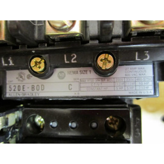 Allen Bradley 520E-BOD Series C Starter 520E-B0D Series C