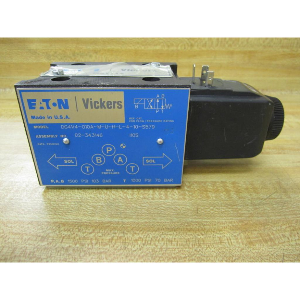 Vickers Eaton 02-343146 Valve DG4V4-010A-M-U-H-L-4-10-S579 - New No Box