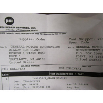 Allen Bradley 440L-T4B1050-N Transmitter 440LT4B1050N - Refurbished