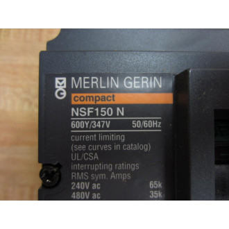 Merlin Gerin NSF150 N Circuit Breaker NSF150N - Used
