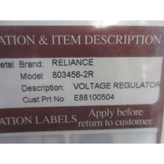 Reliance Electric 803456-2R Voltage Regulator 8034562R - Refurbished