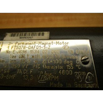 Cincinnati Electrosystems 1 FT5076-0AF01-1-Z Magnet Motor 1FT50760AF011Z - Used