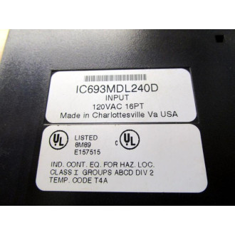 GE General Electric IC693MDL240D Input Module