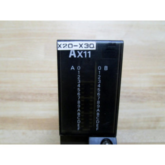 Mitsubishi AX11 Input Module Missing Side Panel & Screw Terminal - Used