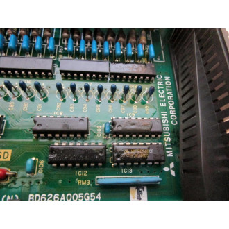 Mitsubishi AX11 Input Module Missing Side Panel & Screw Terminal - Used