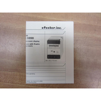 IFM Efector SY0100 Controller For Flow Switch VS0200110VAC W Tool