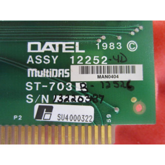 Datel 12252-4D 122524D ST-703B-12526 PC Board - Used