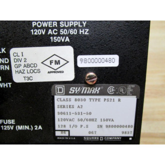 Square D 8030 PS21 R Power Supply 8030PS21R - Used