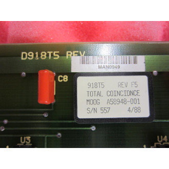 Moog A58948-001 Moog A58948001 Logic Board 918T5 Rev F5 - New No Box