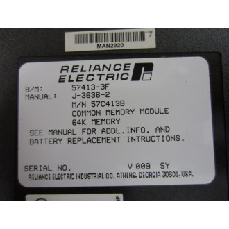 Reliance Electric 57413-3F 0-574133F Memory Module 57C413B - Used