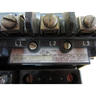 Allen Bradley 505-BOD 505B0D Ser C Reversing 505BOD Starter - Used