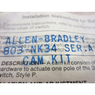 Allen Bradley 803-NK34 Cam Kit 803NK34 Series A
