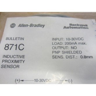 Allen Bradley 871C-D1NP5-E2 Inductive Proximity Sensor