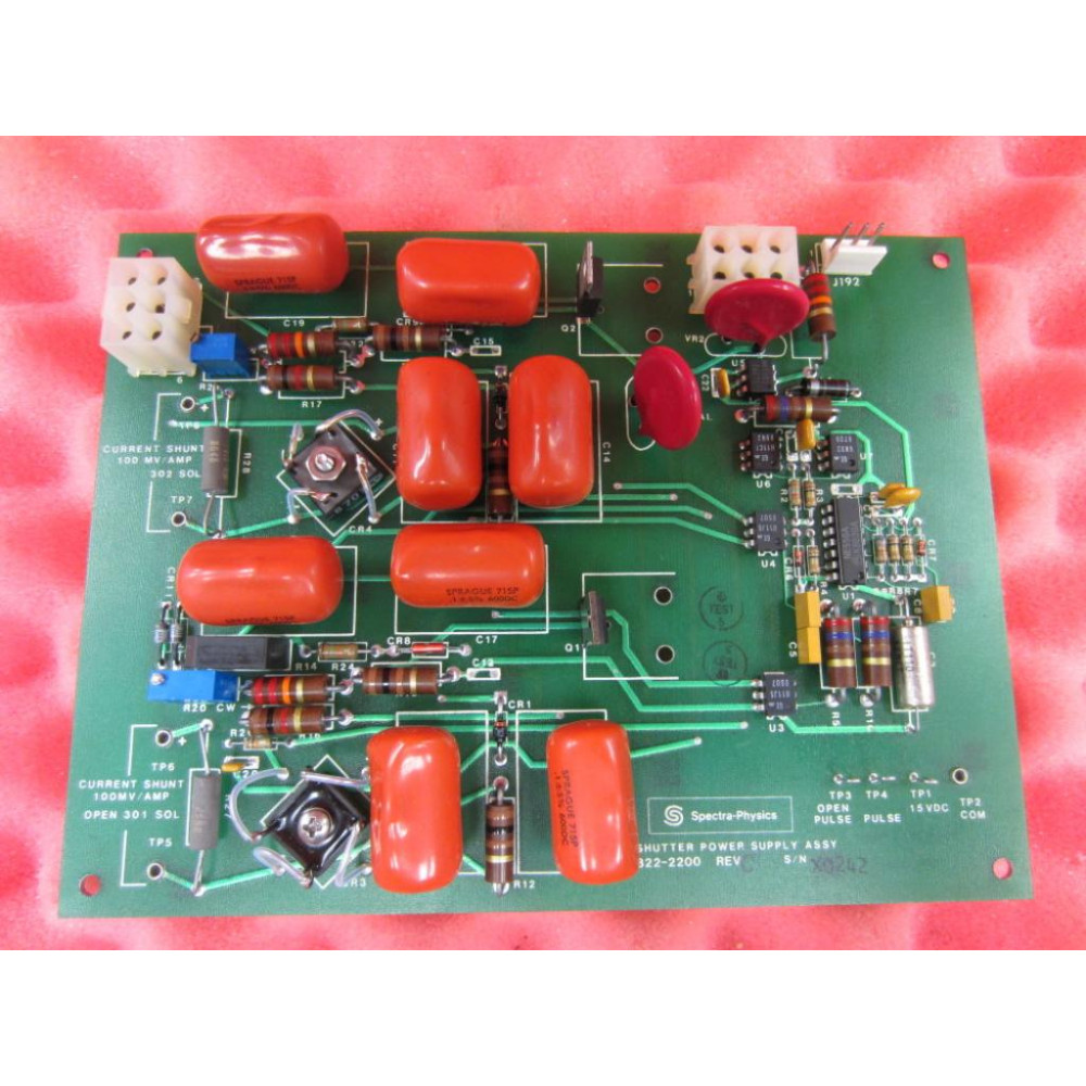 Spectra Physics 822-2200 Shutter Power Supply Assy Rev C - Used