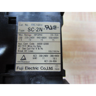 Fuji Electric SC-2N Contactor 4NC1Q0 35 Amp - Used