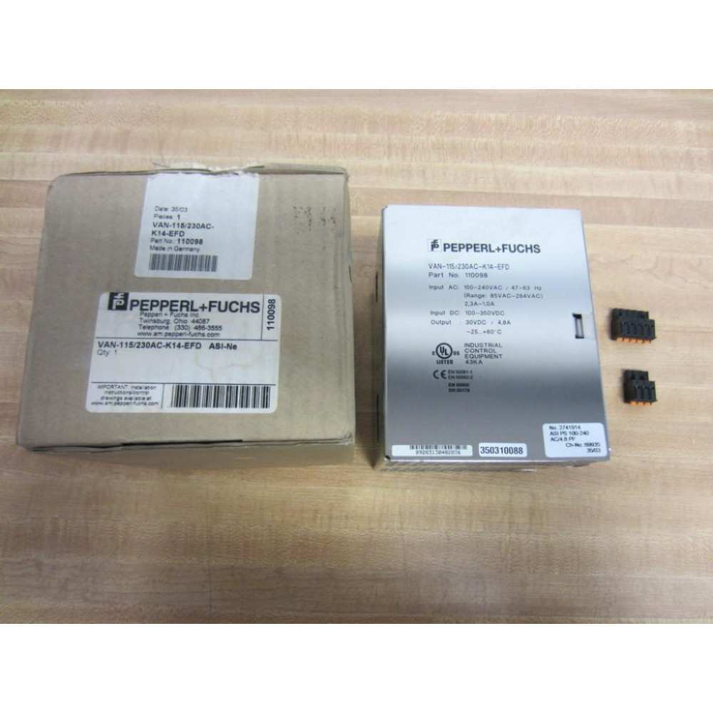 Pepperl + Fuchs 110098 Power Supply VAN-115230AC-K14-EFD
