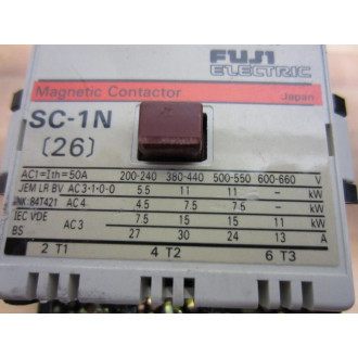 Fuji Electric SC-1N Magnetic Contactor SC1N 4NC0T0 - Used