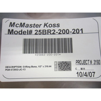 McMaster Koss 25BR2-200-201 O-Ring Buna (Pack of 2)